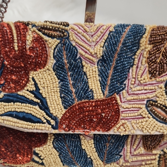 Made In india Viral Embroidered Beaded Women's Bag - Multicolor Chain Crossbody - Picture 4 of 12